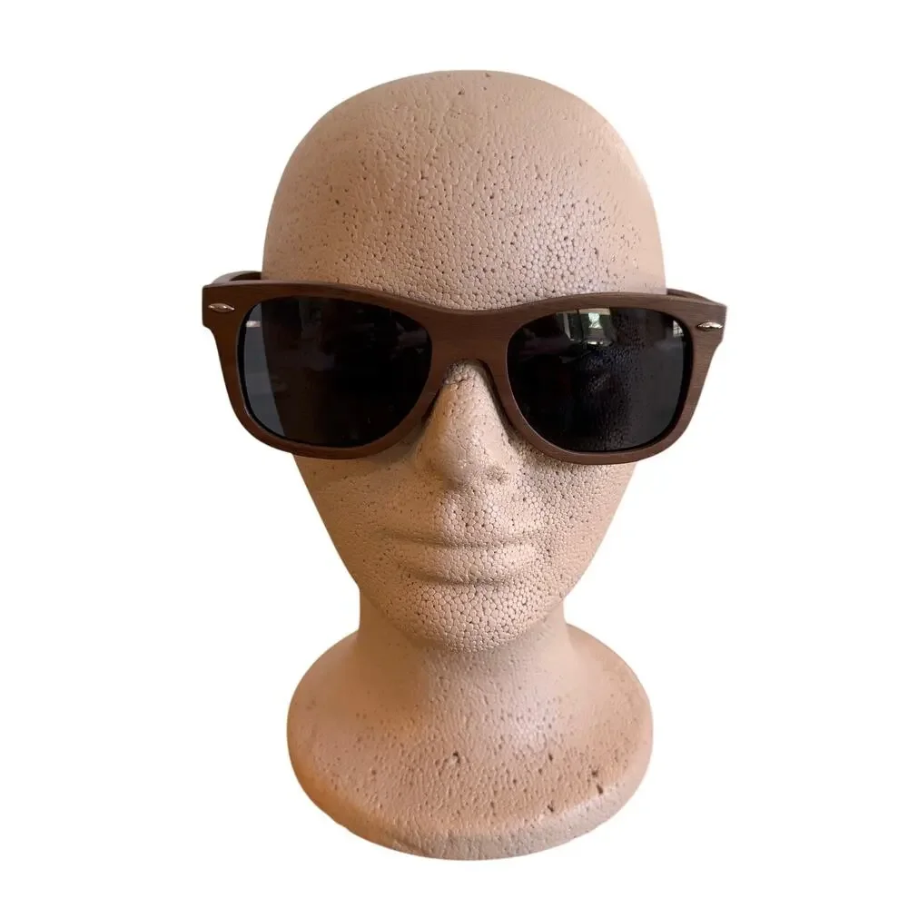 Phénix Walnut Wood Aviator Sunglasses Stainless Steel Hinges Eco Friendly EUC